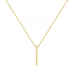 necklace in yellow gold 18K with diamonds VS